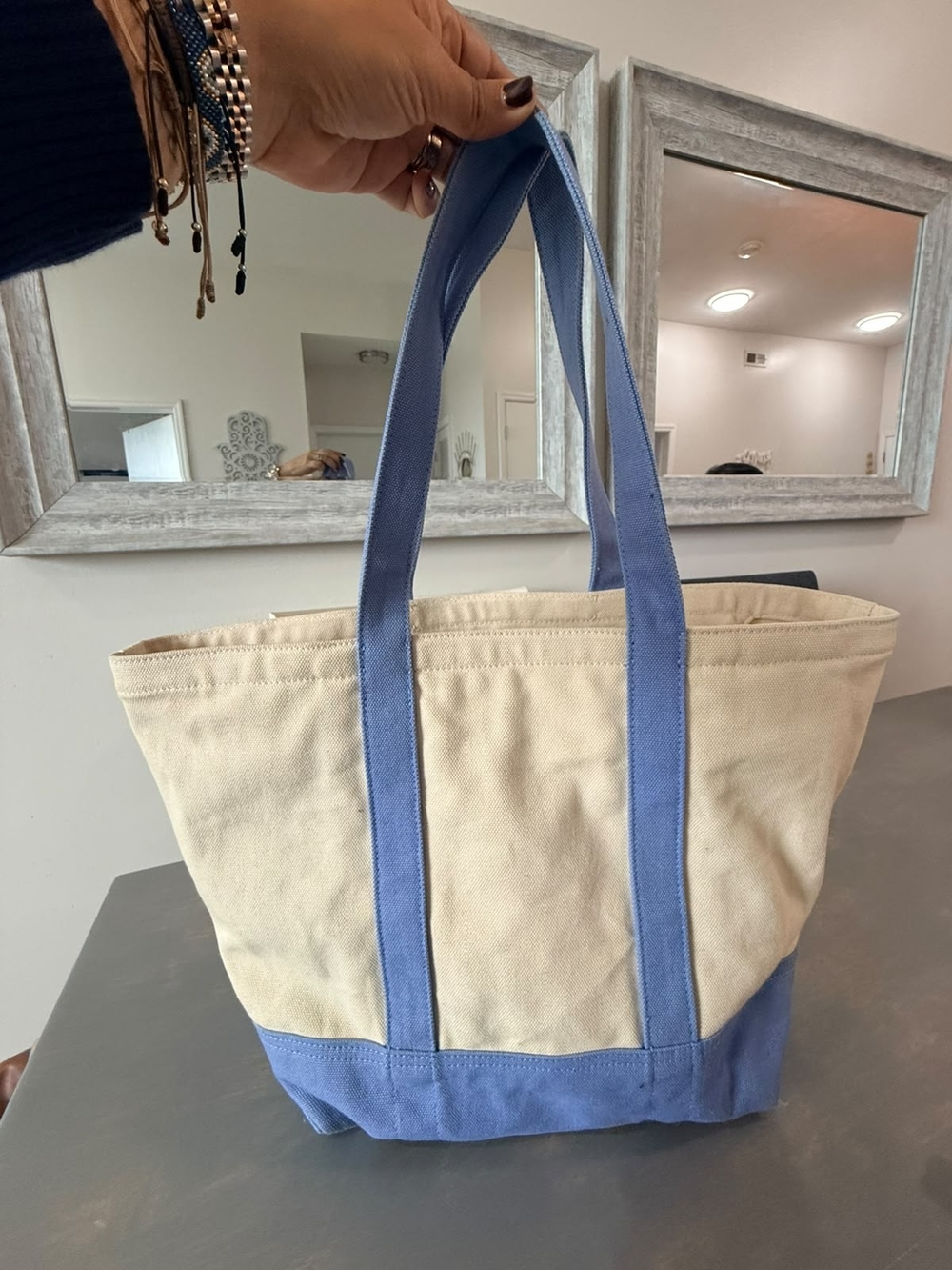 Ralph Lauren Beige & Blue Polo Bear Canvas Tote - Picture 5 of 9